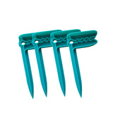 4x Beach Stakes Clamps Outdoor Beach Towel Anchor Clips for Beach Day Travel dark green