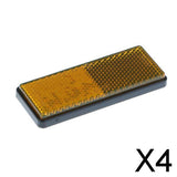 Maxbell 4xCar Cycle Reflector Light Reflective Strips Stick On Self Adhesive Yellow