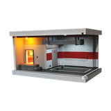 Maxbell 1/64 Scale Model Car Display Case Parking Lot Scene Scenario Miniature Scene Red