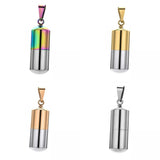 Maxbell Stainless Steel Tube Pendant Necklace Hollow Case Capsule for Ashes,