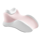 Maxbell Wedge Prone Pillow Memory Foam Back Cushion for Apartment Office Watching TV Pink and white