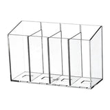 Maxbell Clear Makeup Brush Organizer Desk Accessories for Office Bathroom Countertop 4 Slots