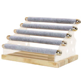 Maxbell Ring Display Stand Women Jewelry Organizer Holder for Home Retail Countertop Gray