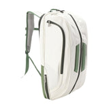 Maxbell Badminton Rackets Backpack PU Leather Professional Lightweight for Men Women White Green
