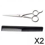 Maxbell 2xProfessional Hair Cutting Scissors Salon Scissors for Hair Cutting with Comb