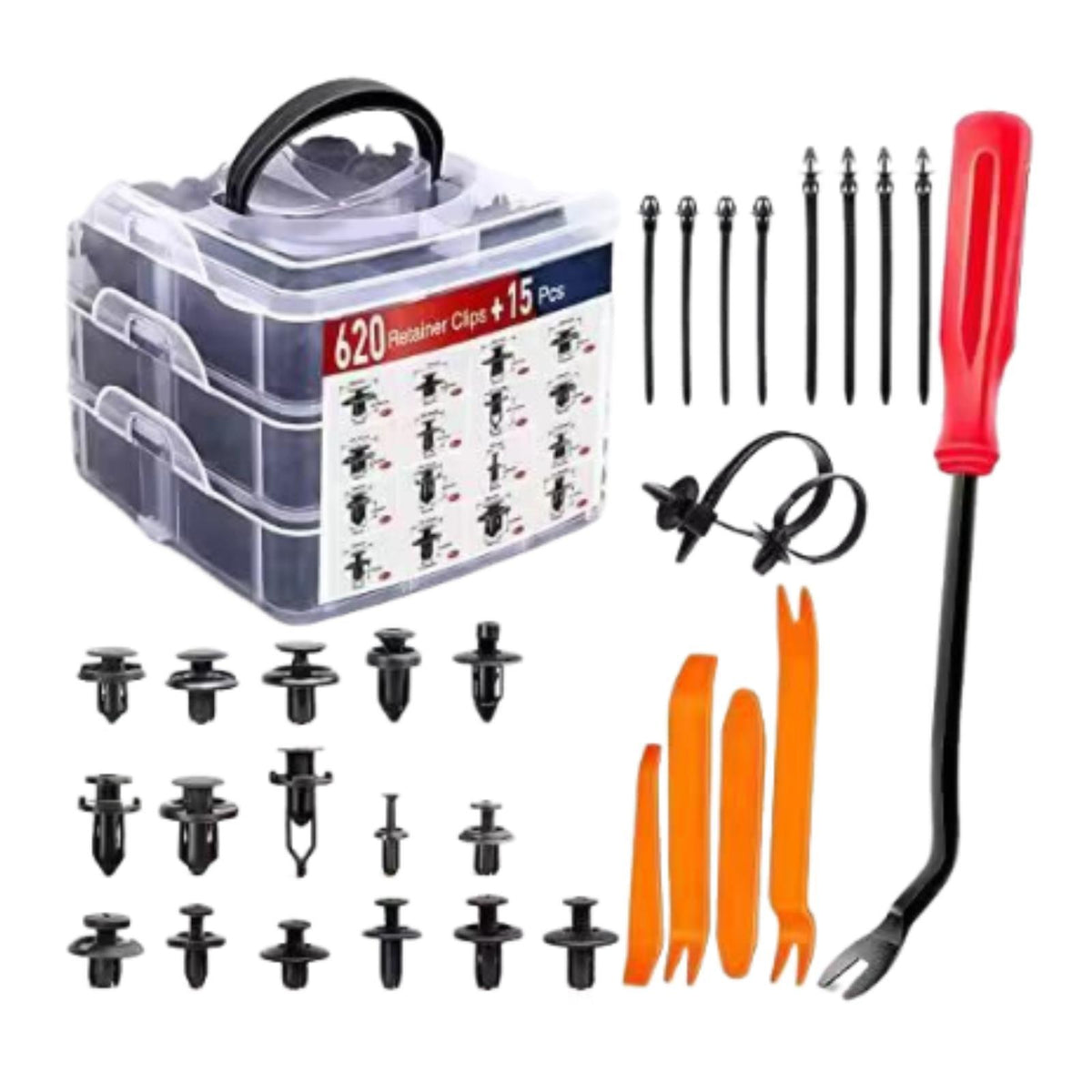 Maxbell 620x Car Push Retainer Clips Versatile Lightweight Auto Fasteners Assortment