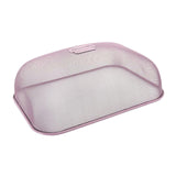 Metal Mesh Screen Food Cover Reusable Food Net Dome for Picnic Table Kitchen Pink