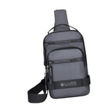 Maxbell Men Crossbody Bag Hiking Work Casual Portable Traveling Waterproof Chest Bag Grey