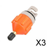 Maxbell 3xInflatable Boat SUP Pump Adaptor Converter for Boat Stand up Paddle Board orange