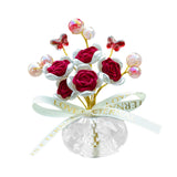 Maxbell Car Dashboard Rose Decor Figurine for Women Girl SUV Sedan Truck Indoor Red