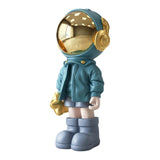 Maxbell Maxbell 3D Resin Astronaut Standing Figure Statue Floor decoration Cute Blue