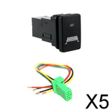 Maxbell 5x4-Pole Push Button Switch Blue LED for Light Bar Pattern for