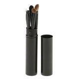 Maxbell Maxbell Pro 5pieces Makeup Cosmetic Foundation Eyeshadow Eyebrow Eyeliner Lip Blending Brushes Set with Organizer Tube Compact Size