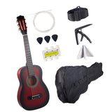 Maxbell 30" Wood Classical Guitar Compact with Gig Bag for Beginner Adults Boys Girls Red