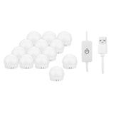 6xHollywood Style LED Vanity Mirror Lights for Makeup  14 Bulbs White light