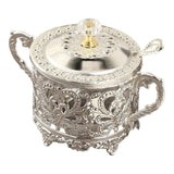 Maxbell Candy Jar Multifunctional Condiment Pot for Housewarming Gift Festive Dinner Silver