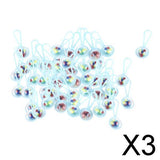 Maxbell 3xMini Rattles Baby Shower Favors Party Decor Gift Favor 50pcs Blue