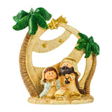 Maxbell Mini Christmas Nativity Figurine Party Ornament Miniature Nativity Scene Set Green 10.49x11.5cm