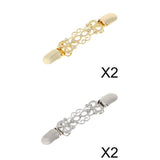 Maxbell 4x Retro Woman Shawl Cardigan Sweater Duck Mouth Clip Shirt Collar Clasp