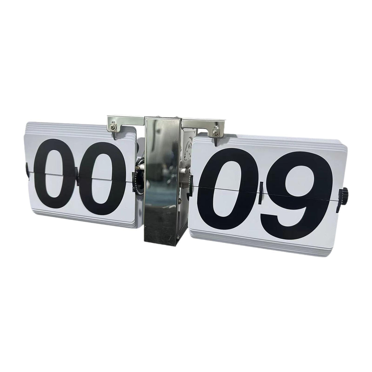 Maxbell Automatic Page Turning Clock Wall Mounted Classic Clock for Living Room Home White