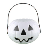 Maxbell Halloween Trick or Treat Bucket Lightweight for Children Boys Girls Festival White