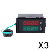 Maxbell 3xDual LED Digital Voltmeter Ammeter Amp Volt Meter Gauge Tester AC 300V 100A