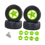 Maxbell 4Pcs RC Car Wheels and Tires Replace for 1/10 and 1/8 RC Car DIY Accessories green