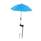 Maxbell Plant Umbrella Rainproof Multifunctional Ground Plug Lightweight Shade Cover Blue