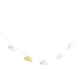 Maxbell Hanging Clouds Garland for Baby Shower, Wedding Party Decor White and Yellow