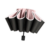 Maxbell Folding Umbrella Windproof Lightweight Personal Umbrellas Sun Rain Umbrellas Pink