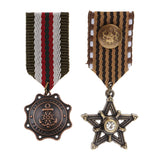 Maxbell 2 Pieces Anchor Star Nautical Themed Brooch Pin Epaulet Badge Uniform Decor