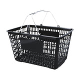 Maxbell Shopping Basket Sturdy Market Grocery Supplies Black Portable Grocery Basket