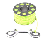 Maxbell Finger Reel with Stainless Steel Clip Scuba Spool 31m Line Fluorescent Green 30mm - Aladdin Shoppers