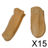 Maxbell 15x Leather Finger Cots Covers Sleeves for Fingers Protection