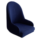 1pc Wing Back Dining Chair Cover Reusable Protector Seat Covers for Decor dark blue