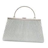 Maxbell Evening Clutch Handbag Elegant Evening Bag for Dinner Holidays Birthday Gift Silver