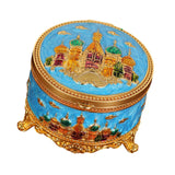 Maxbell Jewelry Box Dresser Round Trinket Box for Pendant Charms Rings Keepsake Gift