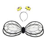 Bee Wing Dress up Creative Party Decor with Headband for Festive Party Dance Black
