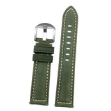 Maxbell PU Leather Watch Band Soft Comfortable Watch Accessories Watch Strap for Men Green