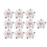 Maxbell 10 Pieces Flower Rhinestone Flatback Embellishments Wedding Shoes