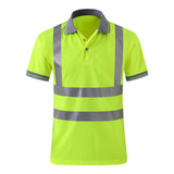 Maxbell 4xReflective Construction Shirts Work Wear Shirts for Construction Cycling Men 3XL Yellow