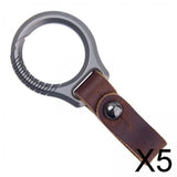 Maxbell 5xOutdoor Titanium Car Key Chain with Key Ring Hang Buckle Tool