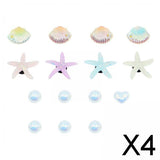 Maxbell 4xBeach Tote Charms Fashionable Beautiful for Summer Embellishments Bag Charms