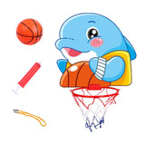 Maxbell Basketball Hoop Set Outdoor Indoor Game Indoor for Boys Girls Birthday Gifts Dolphin