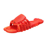 Maxbell Lobster Slippers for Men Women Kids Funny Animal Shoes for Beach Indoor Pool Red Color 24 25
