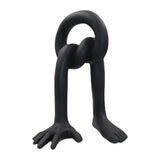 Hand Foot Abstract Sculpture Art Crafts for Bedroom Living Room Dining Table Black