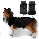 Maxbell Maxbell Waterproof Pet Dog Waistcoat Jacket Fleece Lined Raincoat Clothes L Black