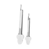 Maxbell 2 Pieces Locking Kitchen Tongs Barbecue Tongs for Home Indoor Outdoor Bakery White Snowman