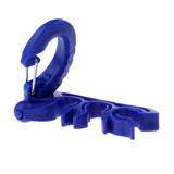 Maxbell Maxbell Scuba Diving Triple 3 BCD Hose Holder Retainer with Folding Snap Clip Blue