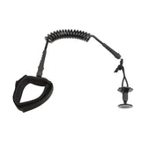 Maxbell Maxbell Adjustable Bodyboard Surf Board Coiled Bicep Wrist Leash with Plug - Black